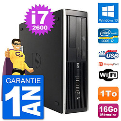 PC HP Compaq 6200 Pro SFF Intel i7-2600 RAM 16Go Disque Dur 1To Windows 10 Wifi - Occasion