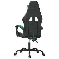 Maison Chic Chaise de jeu, Chaise gaming pivotante, Fauteuil gamer d'ordinateur,Chaise de Bureau Noir et vert Similicuir -GKD70237 pas cher