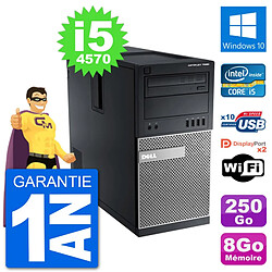 PC Tour Dell 7020 Intel Core i5-4570 RAM 8Go Disque Dur 250Go Windows 10 Wifi · Occasion 