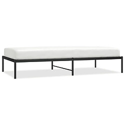 Maison Chic Lit adulte - Lit simple Cadre de lit,Structure du lit Contemporain métal noir 100x200 cm -MN88794