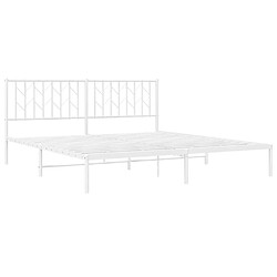 Acheter Maison Chic Cadre/structure de lit métal et tête de lit pour adulte - Lit Moderne Chambre blanc 183x213 cm -MN52765