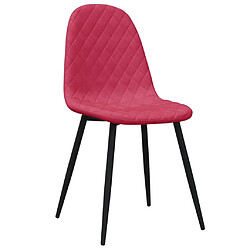 Avis Maison Chic Lot de 2 Chaises à manger | Chaise de salle à manger cuisine Rouge bordeaux Velours -GKD34254