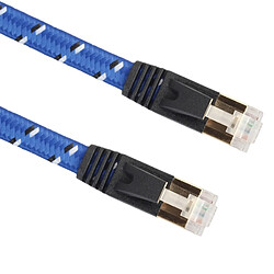 Wewoo Pour le réseau LAN de or modem routeur, construit avec connecteur RJ45 blindé 10m câble plaqué 10m CAT-7 Ethernet Gigabit ultraplat Patch