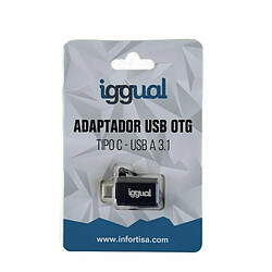 Acheter Adaptateur USB C vers USB iggual IGG318409 Noir