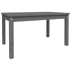 vidaXL Table de jardin gris 82,5x50,5x45 cm bois massif de pin