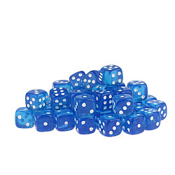 50pcs acrylique à six faces dés 12mm d6 dés pour d u0026 d dnd rpg jeu de plateau bleu Ensemble de 6 dés 12mm