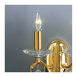 Avis Luminaire Center Applique murale en cristal CARMEN 2 Or 24 Carats 2 ampoules Cristal