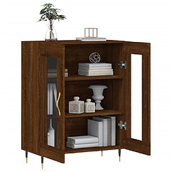 Avis vidaXL Buffet chêne marron 69,5x34x90 cm bois d'ingénierie