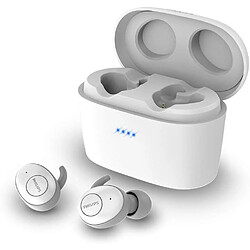 Chrono Philips SHB2515WT/10 Écouteurs True Wireless, Écouteurs Intra Auriculaires sans Fil Bluetooth (Microphone Intégré, 110 Heures d'autonomie, Longue Durée de Vie de la Pile, Reduction de Bruit)(Blanc) 