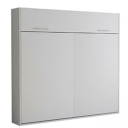 Inside 75 Armoire lit escamotable VERTIGO blanc mat couchage 160*200 cm