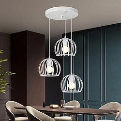 Avis Stoex Suspension Luminaire Vintage 3 Lumières Lustre Moderne Plafonnier Rond en Métal Fer Pour Cuisine Ferme Couloir Intérieur Or Rose