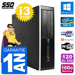 PC HP Compaq 6200 Pro SFF Intel i3-2120 RAM 16Go SSD 120Go Windows 10 Wifi · Occasion 