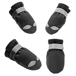 4 pièces bottes pour chiens pour animaux de compagnie bottes antidérapantes pour chiens protecteurs antidérapants chaussures pour chiens rouges-M Chaussures