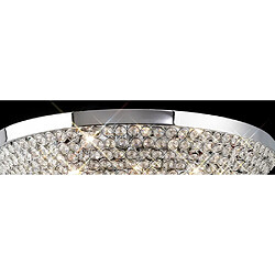 Acheter Luminaire Center Plafonnier Ava 9 Ampoules chrome poli/cristal