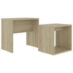 vidaXL Ensemble de table basse Chêne sonoma 48x30x45cm Bois ingénierie