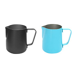 Pichet à lait pot à lait Pot à Café lait pichet 2pcs Pichet à Lait Latte Accessoire de Cuisine Capacité 350ml Noire Bleu