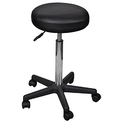 vidaXL Tabouret de bureau Noir