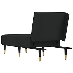 Acheter vidaXL Chaise longue noir velours