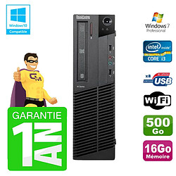 PC Lenovo M91p SFF Intel I3-2120 16Go Disque 500Go Graveur Wifi W7 - Occasion