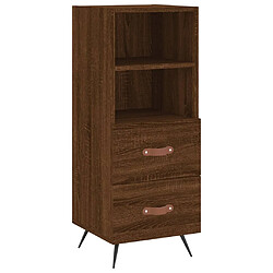 Acheter vidaXL Buffet haut Chêne marron 34,5x34x180 cm Bois d'ingénierie