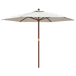 vidaXL Parasol de jardin avec mât en bois sable 299x240 cm