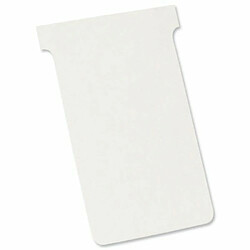 Nobo - Lot de 100 Fiches T Indice 2 sous Blister, (Blanc)