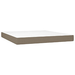 vidaXL Matelas de lit à ressorts ensachés Taupe 160x200x20 cm Tissu