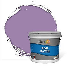 POK SATIN : Peinture Intérieure Satin Lessivable - Sirop de violette - 50m² - 5L 