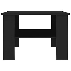 Avis vidaXL Table basse Noir 60x60x42 cm Bois d’ingénierie