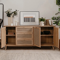 Mes Buffet 175x40x84 cm avec cannage naturel - MABAY