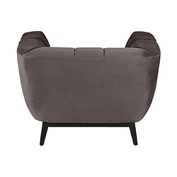 Avis Mes Fauteuil 106x86x75 cm en tissu velours gris foncé - VELOSA