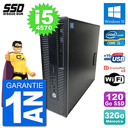 PC HP EliteDesk 800 G1 Core i5-4570 RAM 32Go SSD 120Go Windows 10 Wifi · Occasion 