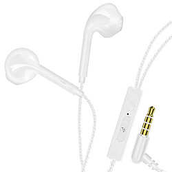 XO Écouteurs Filaires Jack 3.5mm avec Micro et Boutons Multifonctions Blanc