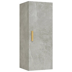 vidaXL Armoire murale Gris béton 34,5x34x90 cm Bois d'ingénierie