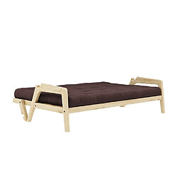 Acheter Inside 75 Canapé convertible futon GRAB pin naturel coloris marron couchage 130 cm.