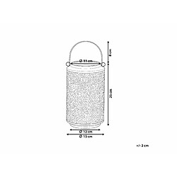 Beliani Lanterne décorative en acier doré 25 cm CORFU