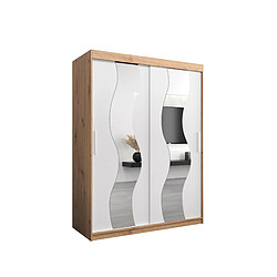 Abiks Meble Armoire Sewilla à portes coulissantes 200/150/62 2 portes (artisan/blanc)