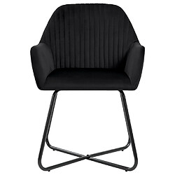 Avis Decoshop26 Lot de 2 chaises de salle à manger cuisine design moderne velours noir CDS020898