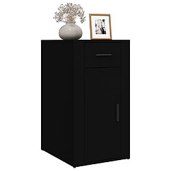 Avis vidaXL Armoire de bureau Noir 40x49x75 cm Bois d'ingénierie