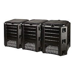 Composteur segmenté triple Prosperplast Compogreen 1200L 3 modules Noir