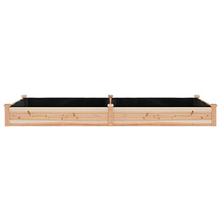 Acheter Maison Chic Jardinière,Lit surélevé de jardin - Bac à fleurs - pot de fleur doublure 240x120x25 cm bois massif sapin -GKD19553