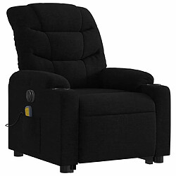 Avis Maison Chic Fauteuil Relax pour salon, Fauteuil inclinable de massage électrique Noir Tissu -GKD48664