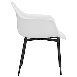 Maison Chic Lot de 2 Chaises à manger,Chaise pour cuisine,Solide Structure blanc PP -MN80813 pas cher