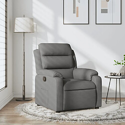 Maison Chic Fauteuil Relax pour salon, Fauteuil inclinable Gris foncé Tissu -GKD70033