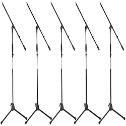 Pronomic MS-116 Stand Avec Perche de Microphone. Lot de 5