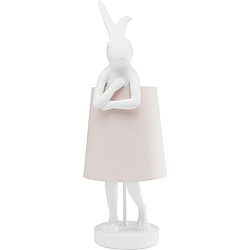 Karedesign Lampe Animal Lapin blanche et rose 68cm Kare Design