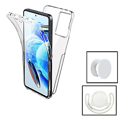 Kit 3x1 PROTECTION IMPACT 360 ° + 1 SuppOrt GripHolder + 1 SUPPORT DE PRIMINEUX WHITE Phonecare pour Xiaomi 13T - Transparent / blanc 