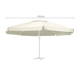 Acheter vidaXL Tissu de remplacement pour parasol d'extérieur Sable 600 cm