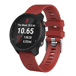 Wewoo Bracelet pour montre connectée Smartwatch avec en silicone Garmin Forerunner 245 rouge