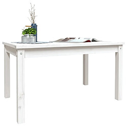 Avis vidaXL Table de jardin blanc 82,5x50,5x45 cm bois massif de pin